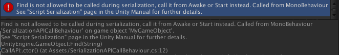 deserialization error