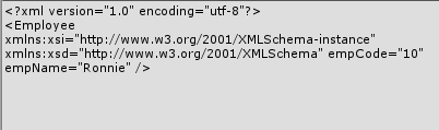 생성된 xml