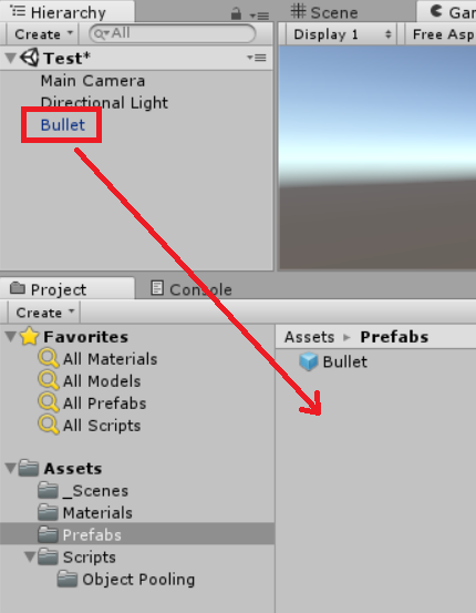 creating bullet prefab