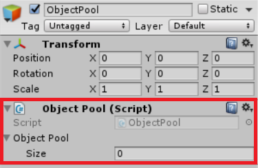 objectpool creation