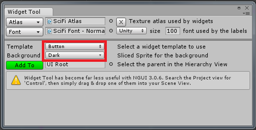 create uibutton through widget tool window