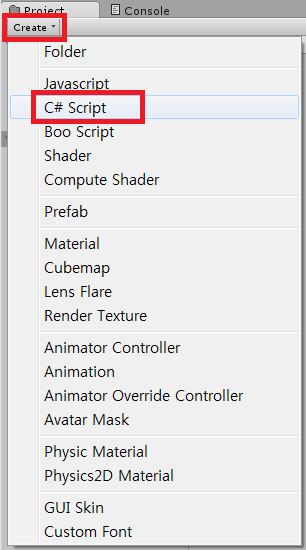 create csharp script