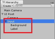 uiinput widget structure in hierarchy view