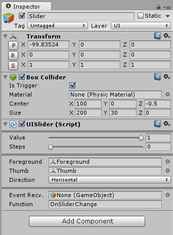 uislider component