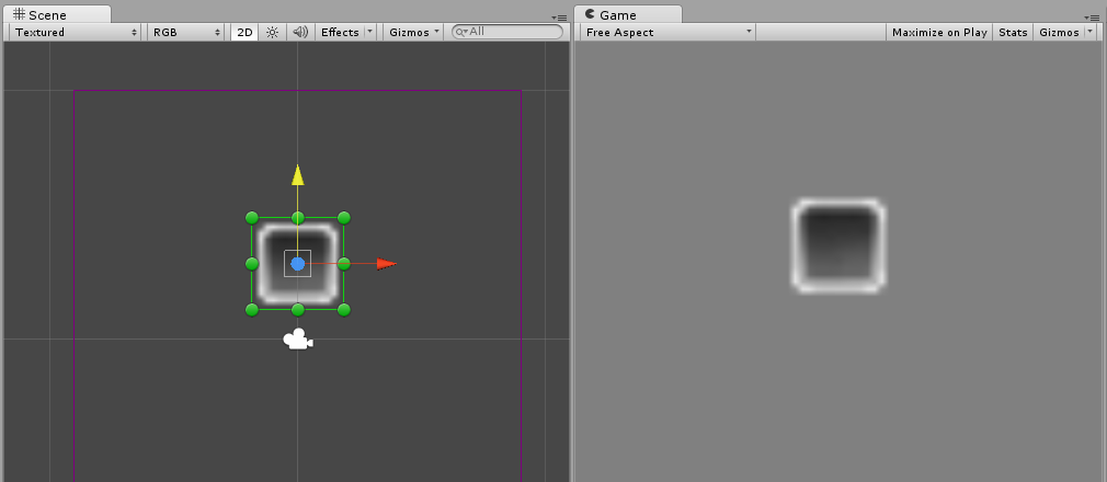 uisprite in scene view and game view