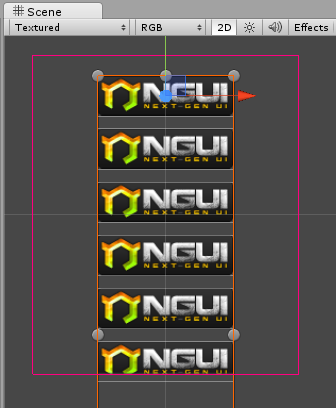 arrange multiple sprites with uigrid widget