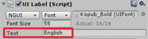 set text parameter to english