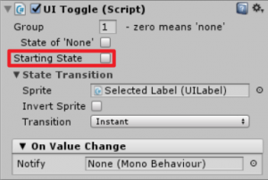 uncheck statring state parameter of uitoggle