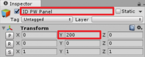 create a panel and rename it to id pw panel
