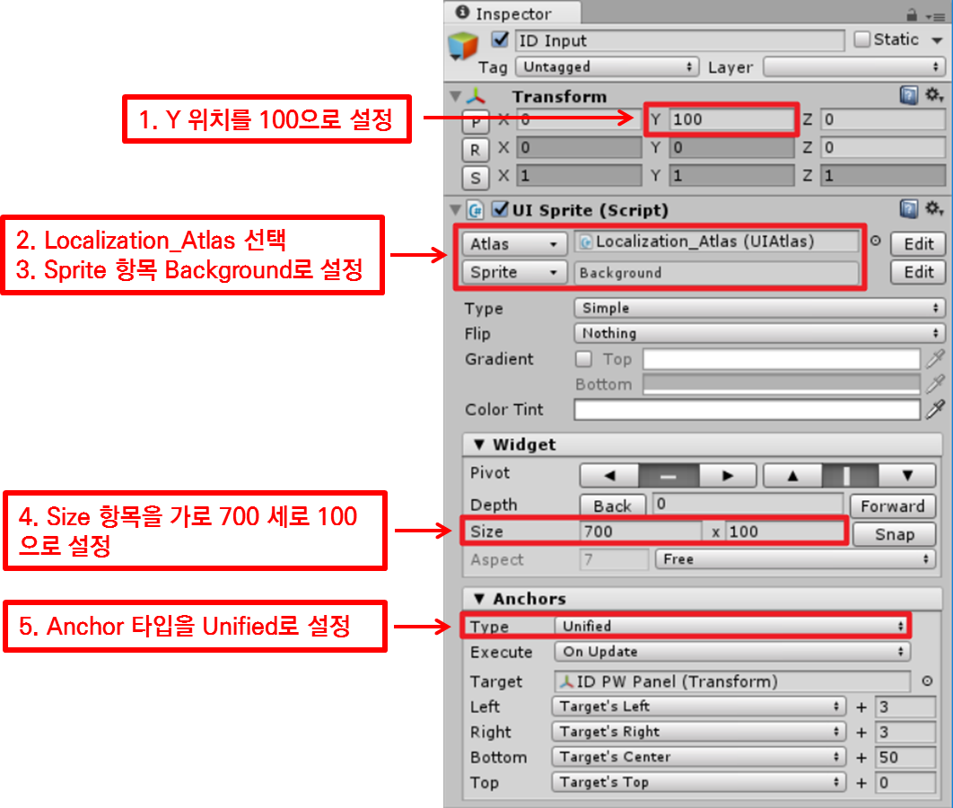 set parameters of newly created sprite