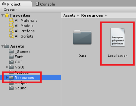localization file saved in resource folder