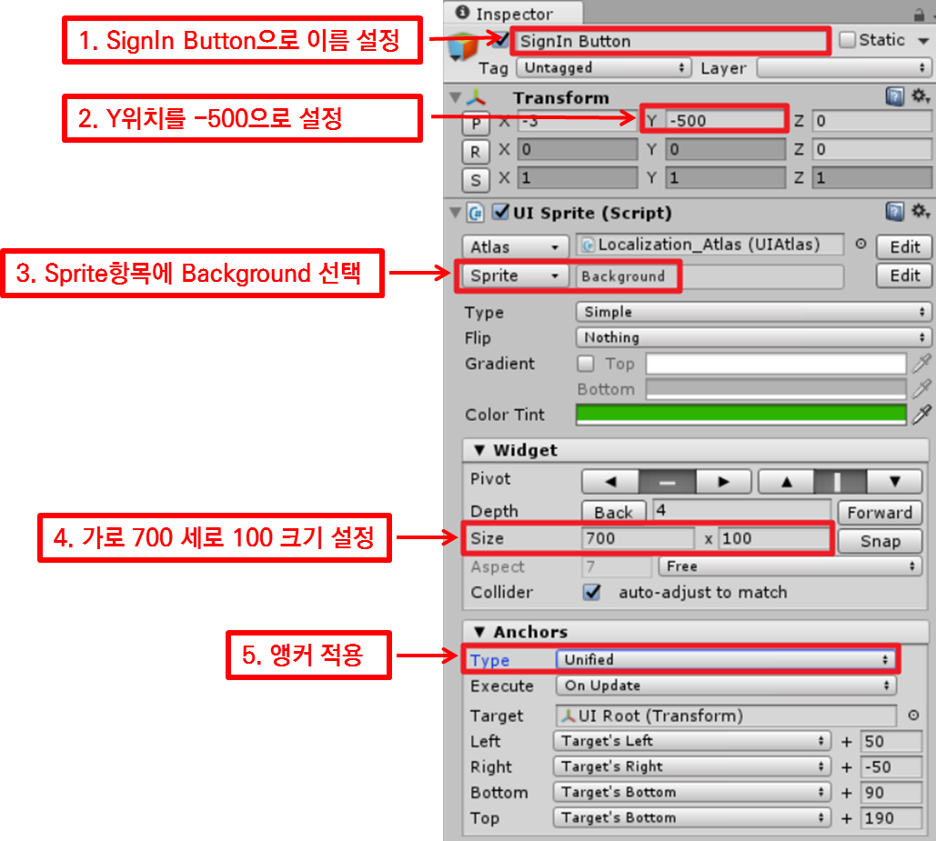 create a new sprite and set parameters