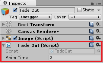 add fadeout component