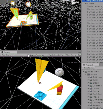 in-editor holographic emulation